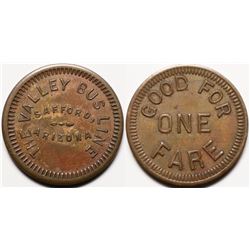 Rare Transporation token - The Valley Bus Line  (119917)