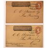 Image 1 : Two Mok Hill, Mokelumne Hill, Wells Fargo Covers - One a Mining Advertising Cover  (123771)