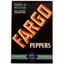 Wells Fargo Peppers Label  (127059)