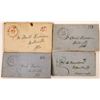 Image 2 : 1850  Gold Rush Trail Coverless Letters (4) - Independence to Sacramento  (126729)