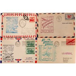 Four Delaware First Flight Covers  (116656)
