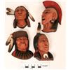 Image 1 : Four Ceramic Native American Masks  (121085)