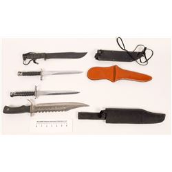 Four large knives/ bayonets  (114448)