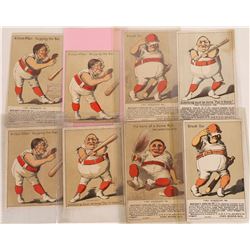 Red Belt Baseball Advertising Cards  (125718)