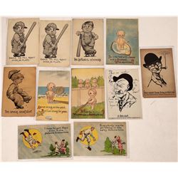 Kid Humor Baseball Themed Postcards  (125700)