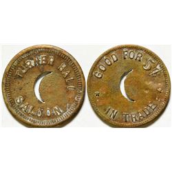 Turner Hall Saloon Token - Miami, AZ  (84348)