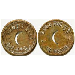 Turner Hall Saloon Token - Miami, AZ  (84348)