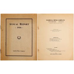 Isabella Mines Annual Report  (100079)