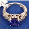 Image 1 : Beautiful Sterling Silver & Purple Stone Ring  (121570)