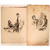 Image 1 : Women in Offices Pencil Drawings (2)  (110440)