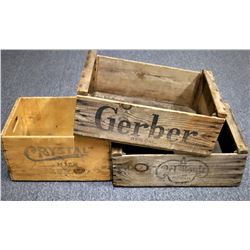 Wood Boxes, Vintage (3)  (122259)