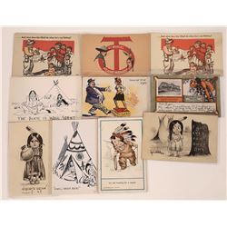 Humorous American Indian Themed Postcards  (125473)