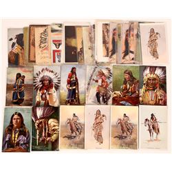 Artist Signed Indian Themed Postcards  (125475)