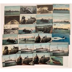 Early 20th Century US Warship Postcards  (125478)