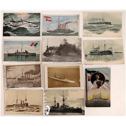 Foreign Battleships Postcards - 10  (126209)