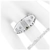 Image 3 : New 18kt White Gold 0.16 ctw Burnish Round Diamond Pierced Sides Band Ring