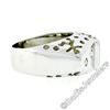 Image 7 : New 18kt White Gold 0.16 ctw Burnish Round Diamond Pierced Sides Band Ring