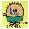 Todd Goldman, "Stoner" Hand Signed Original Painting on Canvas with Letter of Au