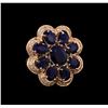 Image 1 : 14KT Rose Gold 9.91 ctw Sapphire Ring