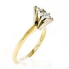 Image 5 : New 14kt Yellow and White Gold 0.41 ctw Marquise Diamond Solitaire Ring