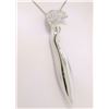 Image 4 : Tiffany & Co. Frank Gehry 16" 18k White Gold Orchid Diamond Pendant Necklace