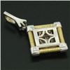 Image 5 : 18kt White and Yellow Gold 1.12 ctw Invisible Set Princess Cut Diamond Pendant