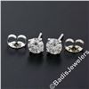 New Classic 14kt White Gold 0.75 ctw Round Brilliant Diamond Stud Earrings