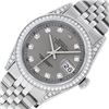 Image 2 : Rolex Mens Stainless Steel Slate Grey Lugs & Diamond Bezel Datejust Wristwatch