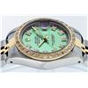 Image 6 : Rolex Ladies 2 Tone Green VS Diamond Oyster Perpetual Datejust Wristwatch