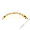 Image 5 : 14kt Yellow Gold Graduated Round Cultured Pearl Polished Crescent Brooch