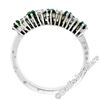 Image 5 : 18kt White Gold 1.36 ctw Alternating Round Diamond & Emerald Wedding Band Ring