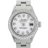 Image 1 : Rolex Ladies Stainless Steel White Diamond 18K Gold Bezel Datejust Wristwatch
