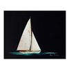Alex Blokhin, "Small One Masted Yacht" Original Oil Painting on Canvas, Hand Sig