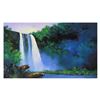 Image 1 : Thomas Leung, "Wailua Falls" Hand Embellished Limited Edition on Canvas, Numbere