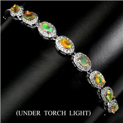 Natural Untreated  Ethopian White Opal Bracelet