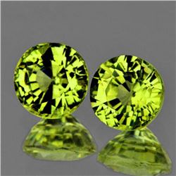 Natural AAA Canary Green Mali Garnet Pair{Flawless-VVS}