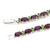Image 3 : Natural Rhodolite Garnet & Chrome Diopside Bracelet