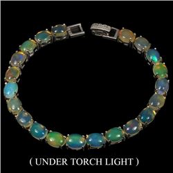 Natural Unheated White Opal Bracelet