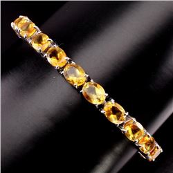 Natural Oval 8x6 mm Top Rich Yellow Citrine Bracelet