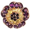 Image 2 : NATURAL MULTI COLOR CITRINE RHODOLITE GARNET Ring