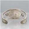 Image 3 : Sterling Silver Turquoise Bangle Cuff Bracelet