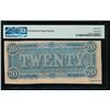 Image 2 : 1864 $20 Confederate States of America T-67 PMG 63EPQ