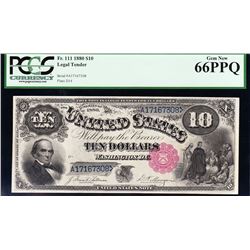 1880 $10 Jackass Legal Tender Note PCGS 66PPQ