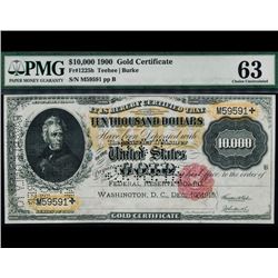 1900 $10,000 Gold Certificate PMG 63