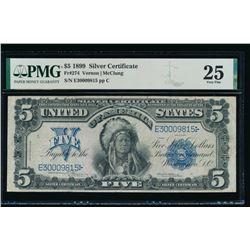 1899 $5 Chief Silver Certificate PMG 25