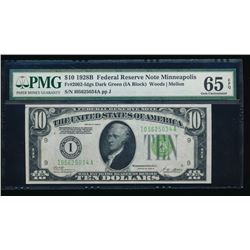 1928B $10 Minneapolis Federal Reserve Note PMG 65EPQ