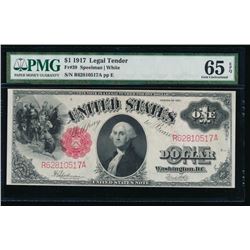 1917 $1 Legal Tender Note PMG 65EPQ