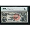 Image 1 : 1880 $10 Jackass Legal Tender Note PMG 67EPQ