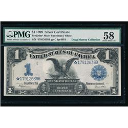 1899 $1 Black Eagle STAR Silver Certificate PMG 58