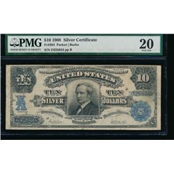 1908 $10 Silver Certificate PMG 20